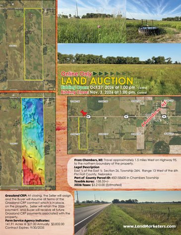 Image for Chambers, Nebraska Highway 95 Hay Meadow Online Auction