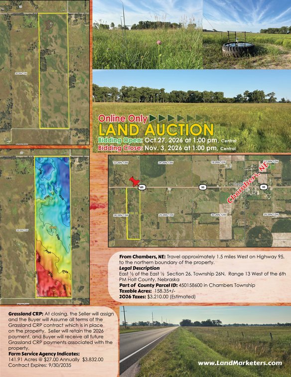 Image for Chambers, Nebraska Highway 95 Hay Meadow Online Auction