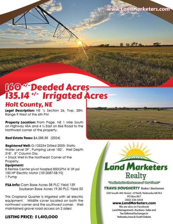 Image for 160+/- Acres in Holt County East of Page, NE