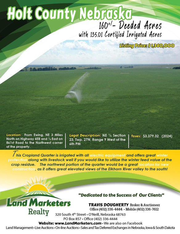 Image for 160+/- Acres in Holt County, NE North of Ewing
