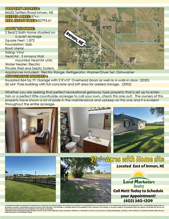 Image for 57+/- Acres near Inman, NE with Home site