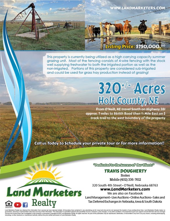 Image for 320+/- Acres located approx. 7 miles South of O'Neill, NE
