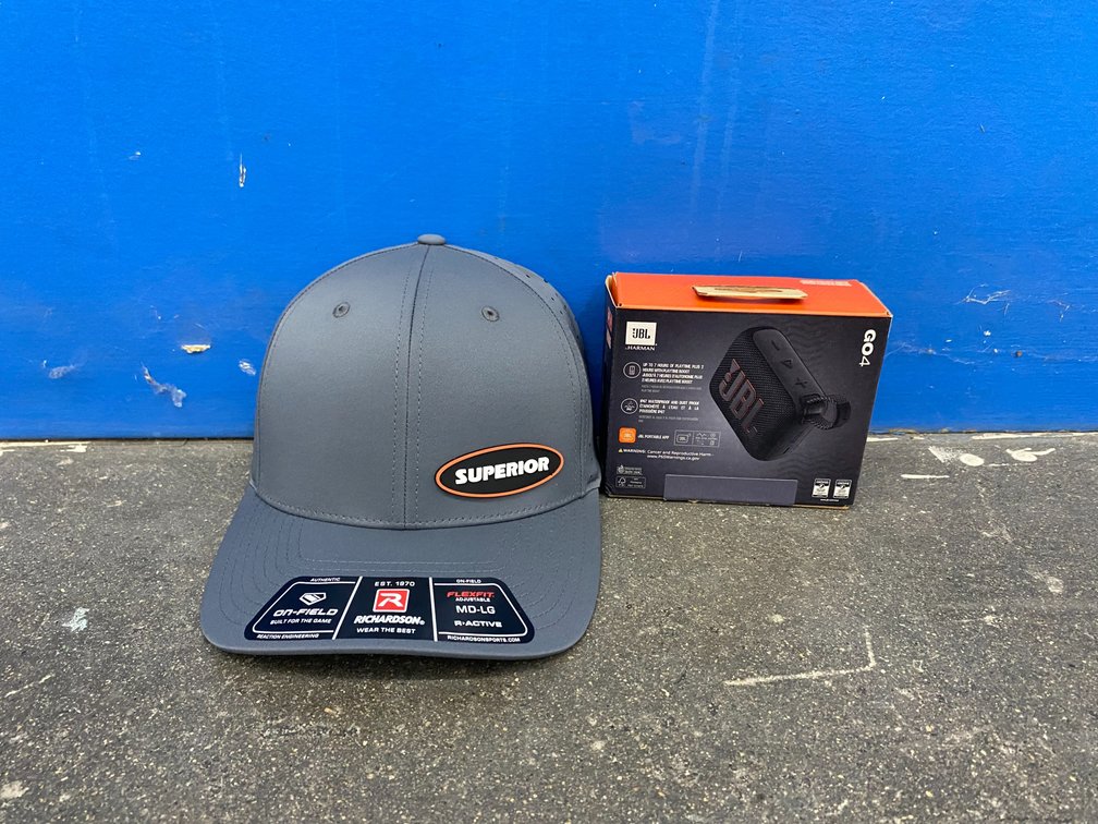 Superior hat and JBL Speaker