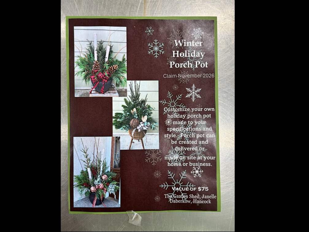 Winter Holiday Porch Pot