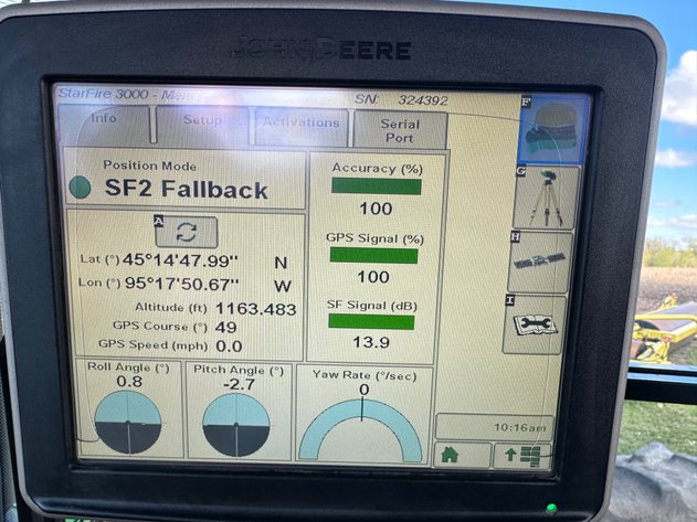 Image for 2011 JOHN DEERE STARFIRE 3000 GLOBE W/ RTK
