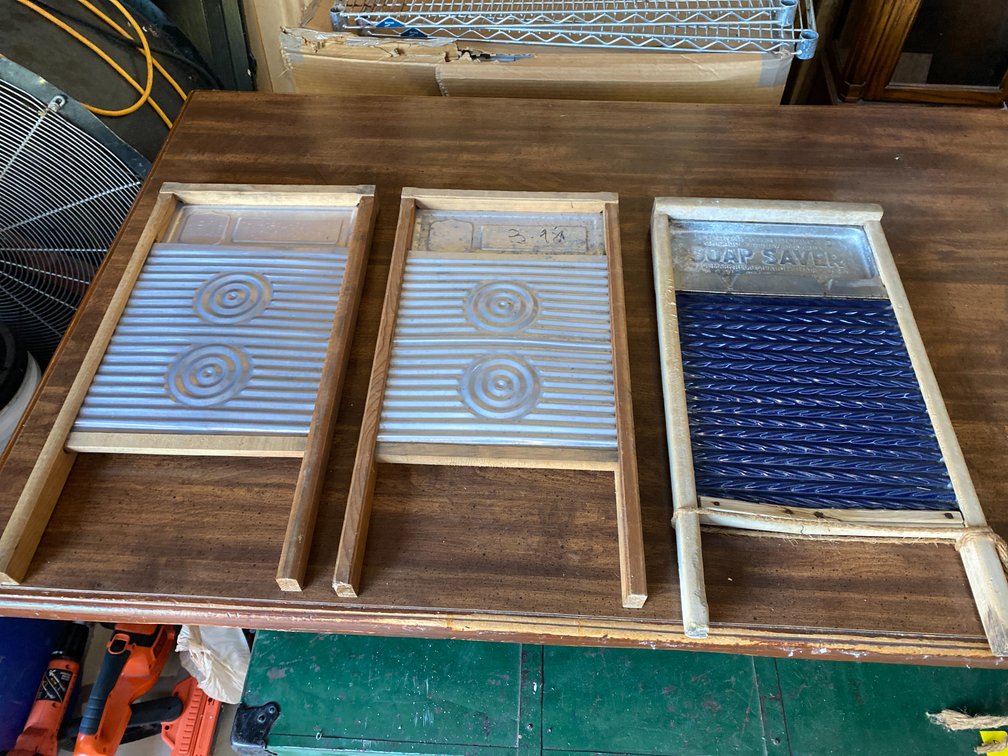 3 VINTAGE WASHBOARDS
