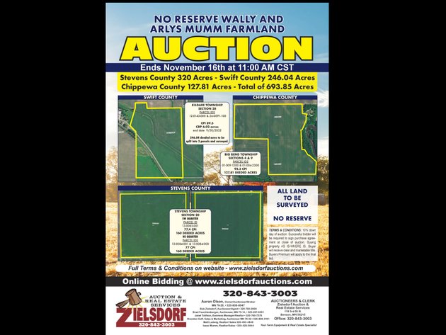 Image for No Reserve Stevens, Swift & Chippewa County Land Online Only Auction