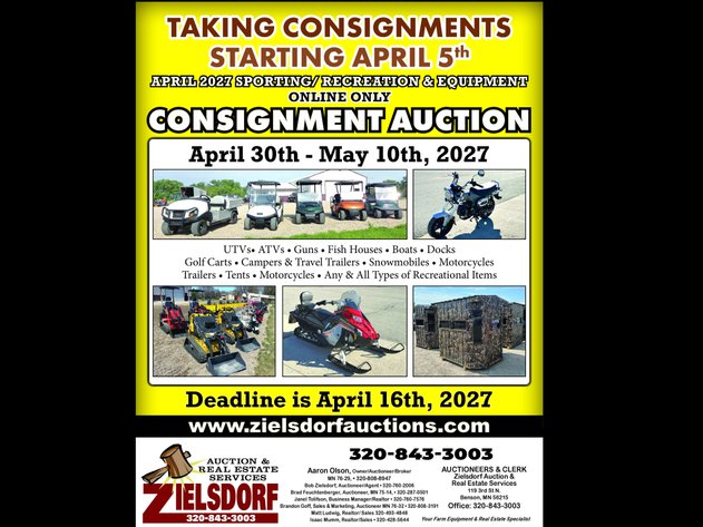 Image for April 2027 Sporting / Recreation & Equipment Online Only Consignment Auction