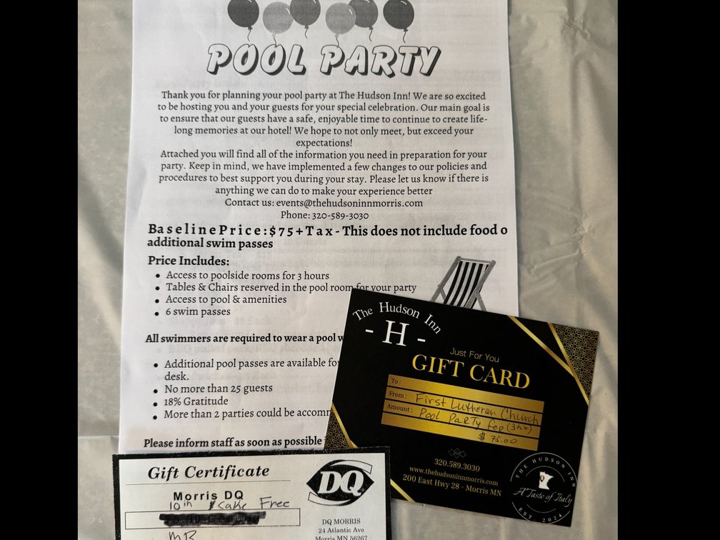 Pool Party and Treats Package