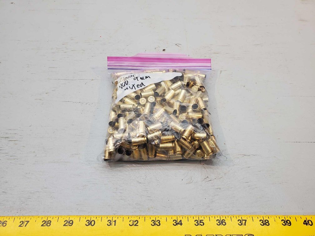 (I-8) [400] 9MM RELOAD CASINGS, FIRED ONCE