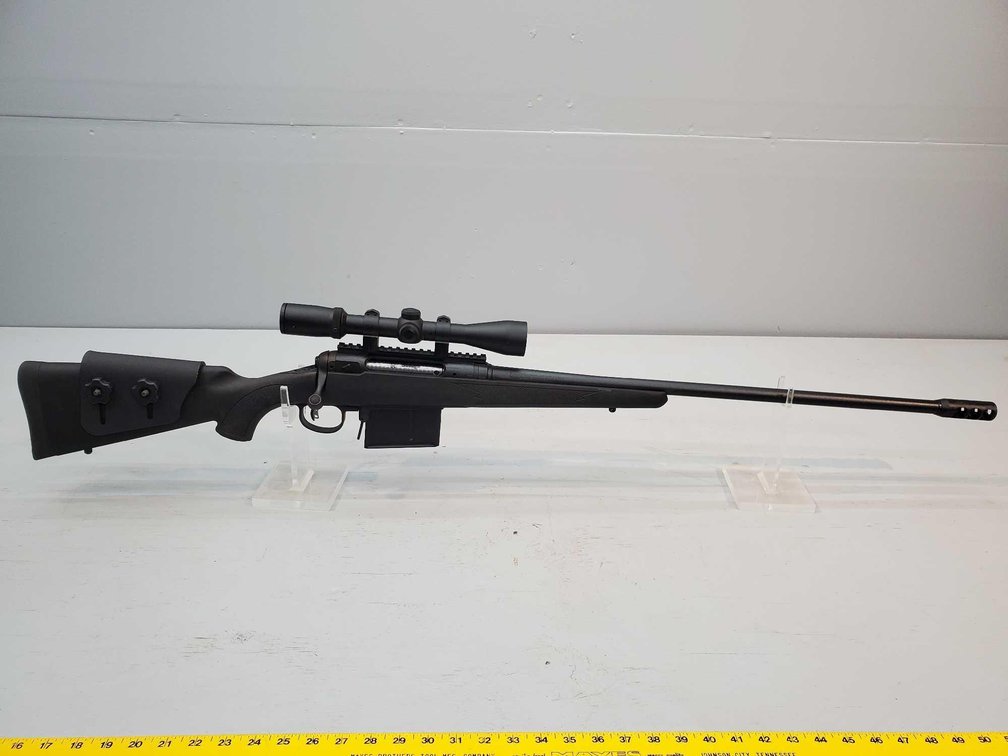 (I-35B) SAVAGE MODEL 111 LONG RANGE HUNTER, .338 LAPUA MAGNUM BOLT ACTION RIFLE, BURRIS 3-9 X 40 MM