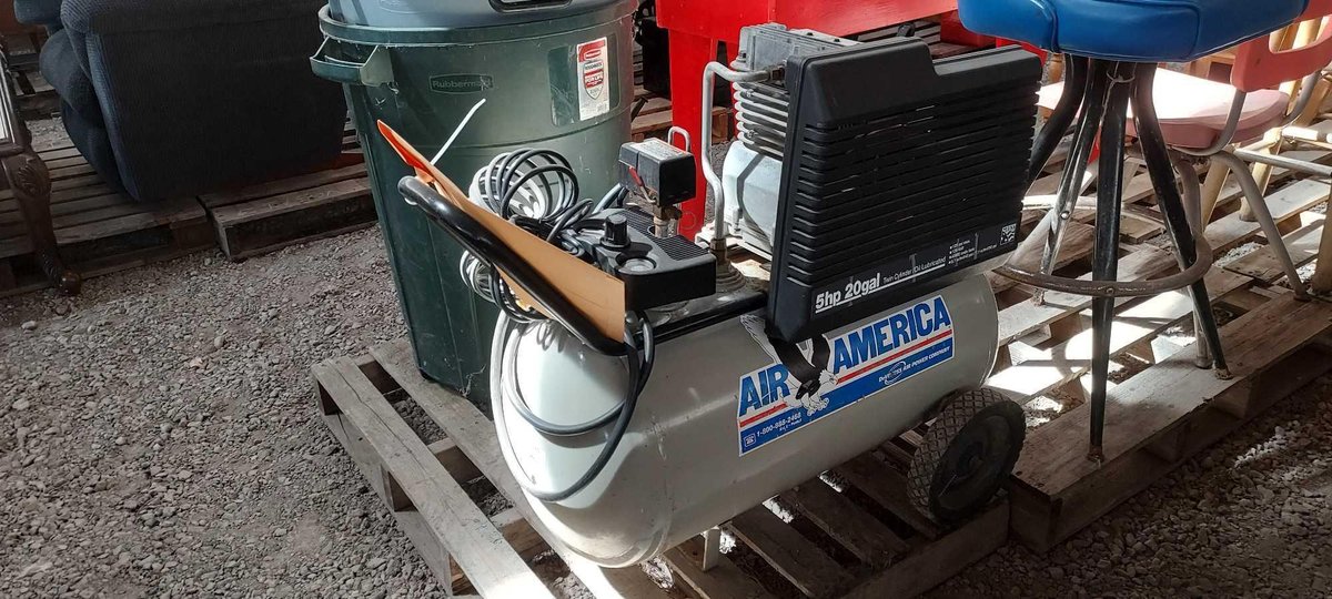 (I-43A) AIR AMERICA AIR COMPRESSOR, 5HP 20 GAL