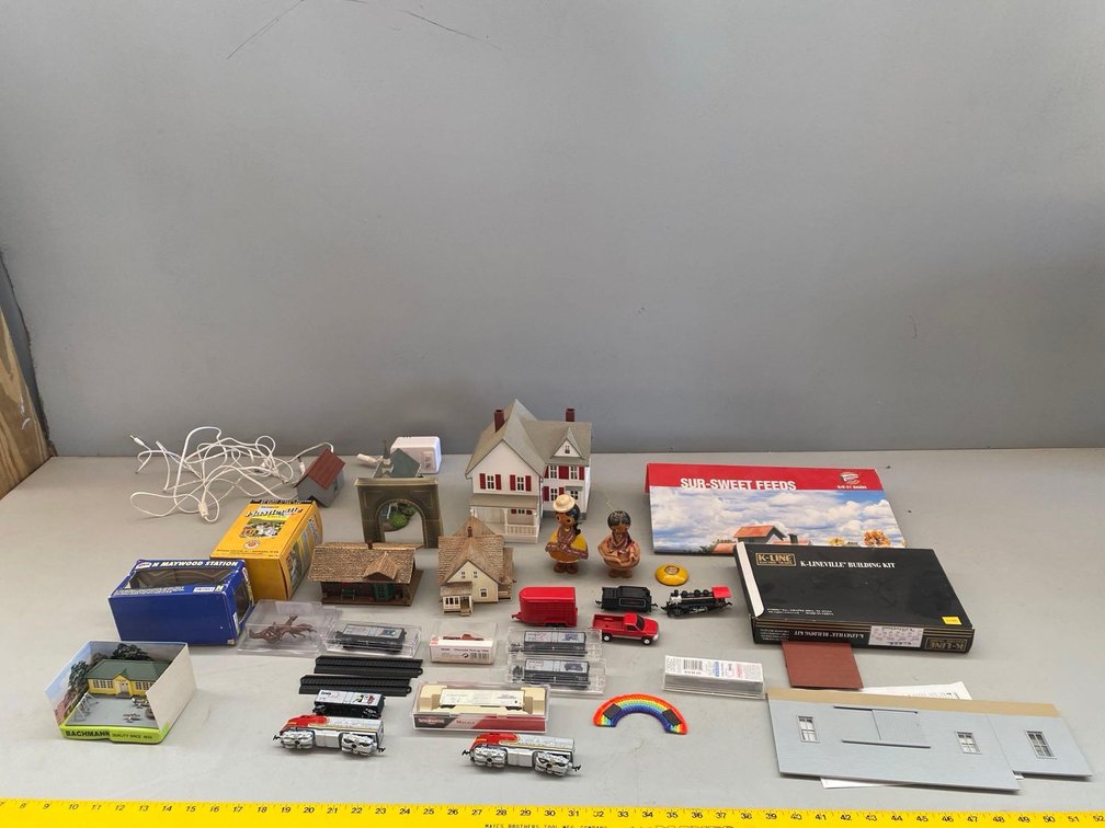 (I-46) MODEL BUILDINGS AND MODEL TRAINS