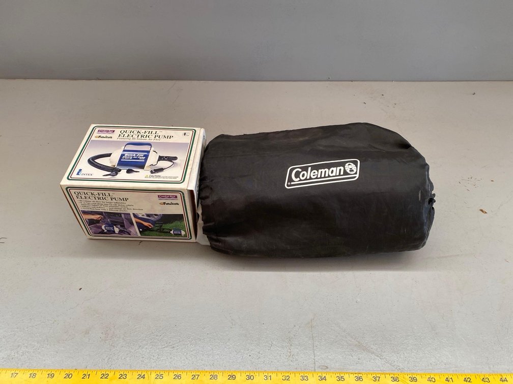 (I-53) COLEMAN AIR MATTRESS AND AIR PUMP