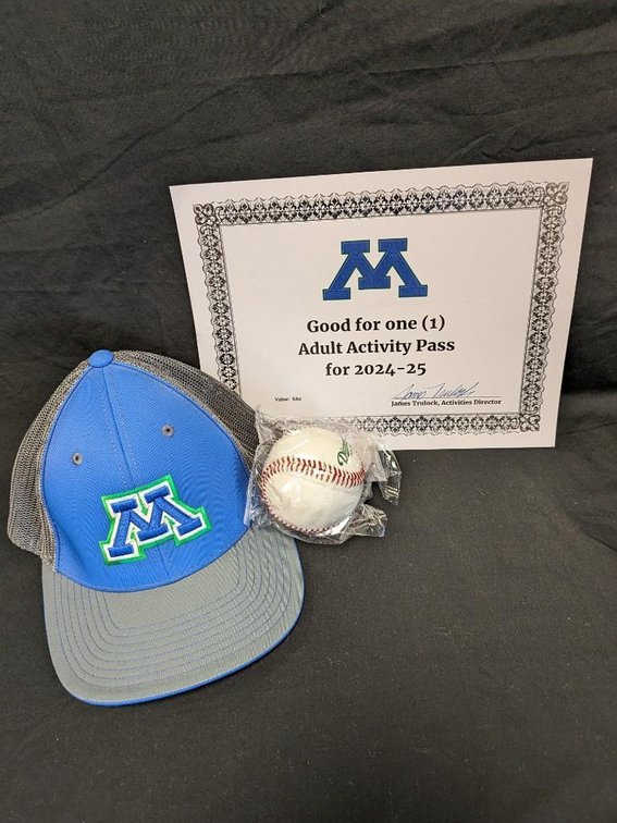 MACCRAY ADULT ACTIVITY PASS. MACCRAY HAT AND BASEBALL.