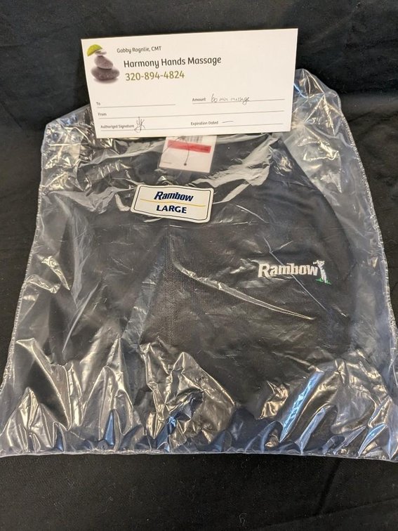 HARMONY HANDS 60 MINUTE MASSAGE. RAMBOW NIKE MENS LARGE HOODIE.