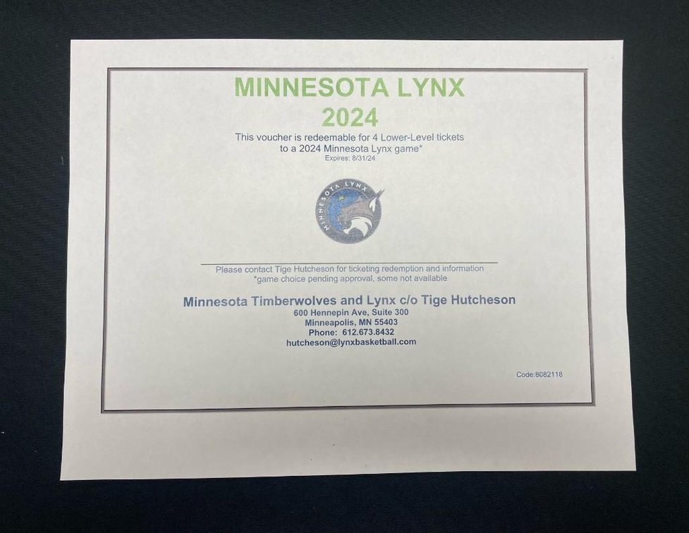 MINNESOTA LYNX 4 LOWER LEVEL TICKETS