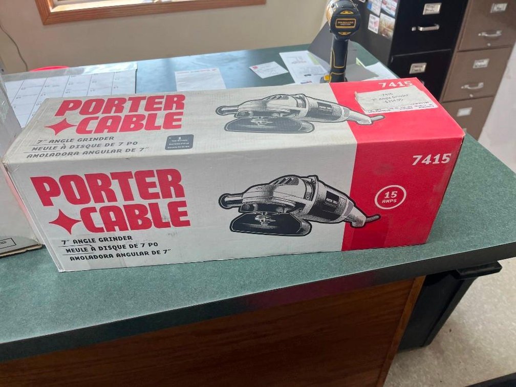 PORTER CABLE 7" ANGLE GRINDER DONATED BY SOUTHSIDE LUMBER