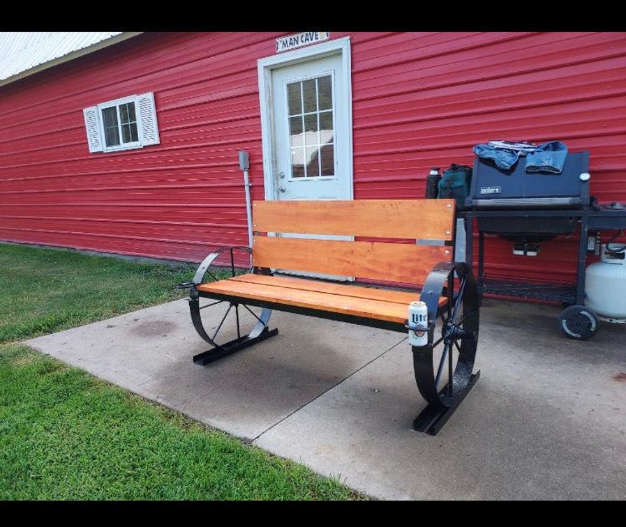 HANDCRAFTED BENCH DONATED BY GARY OLSON