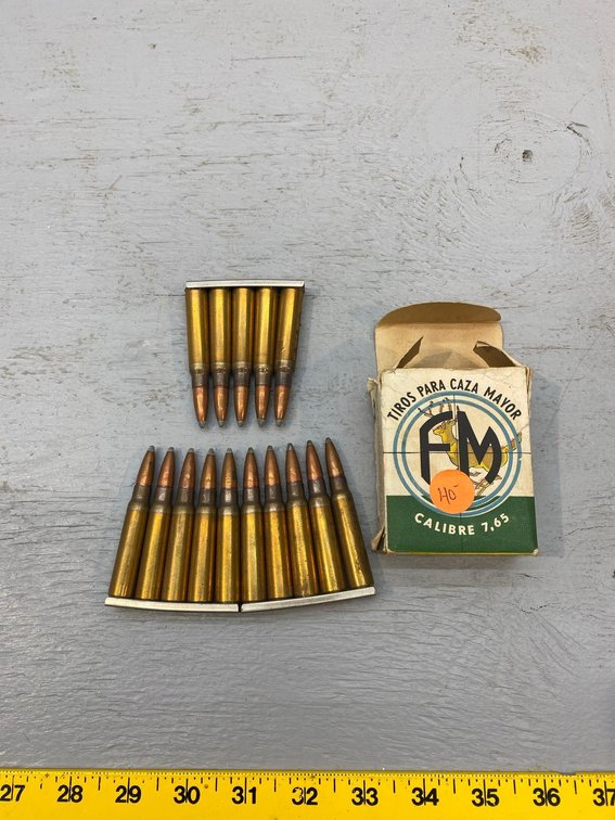 (I-420) [15] ROUNDS OF FM 7.65 ARGENTINA MAUSER
