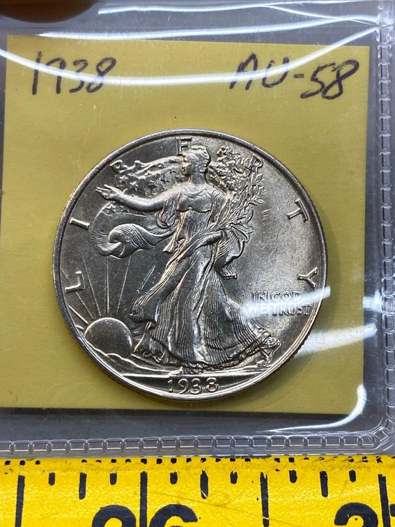 (I-855) 1938 WALKING LIBERTY HALF