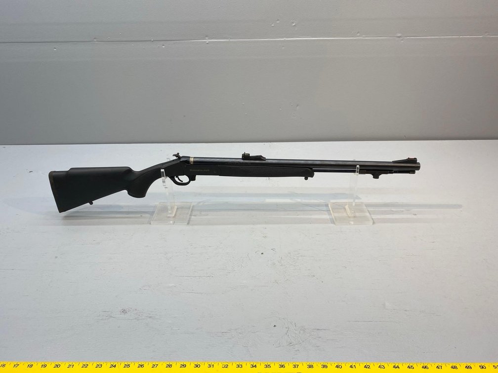 (I-361) TRADITIONS BUCK STALKER BLACK POWDER 50 CAL. RIFLE, SYNTHETIC STOCK, 28" BARREL