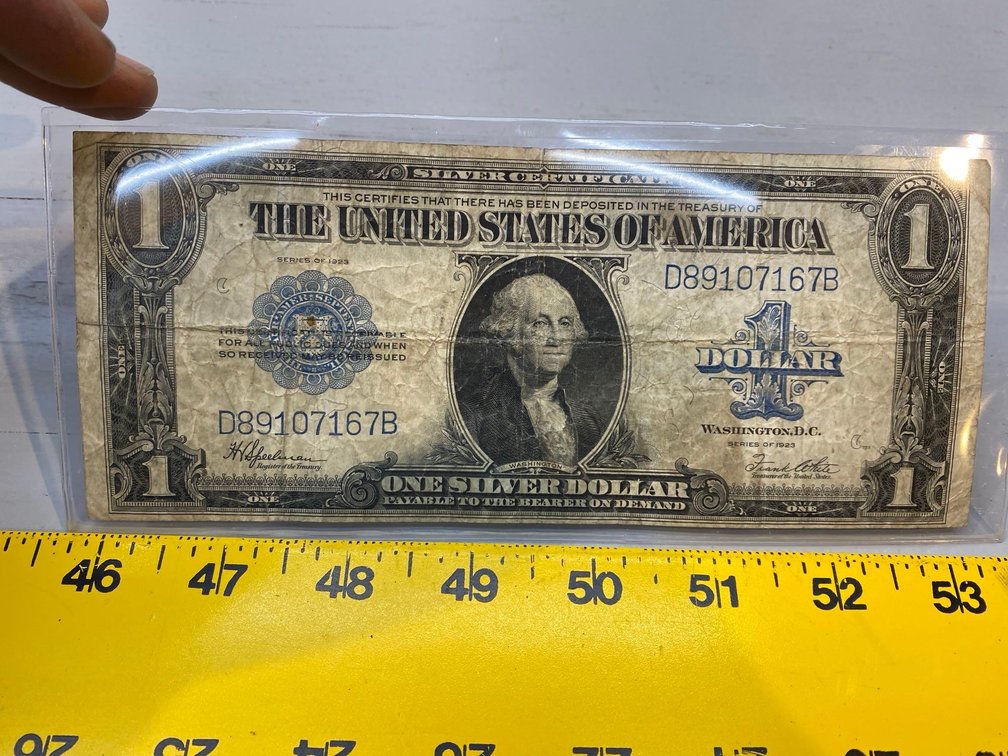 (I-834) 1923 SERIES $1 SILVER CERTIFICATE “HORSE BLANKET” FR# 237