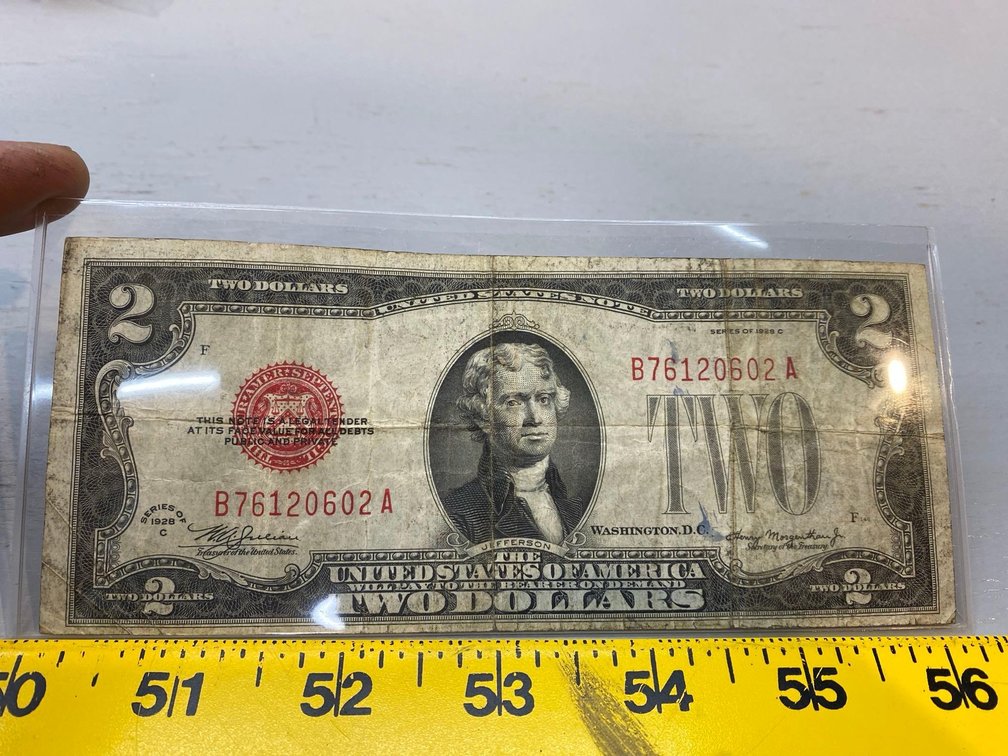 (I-835) 1928C SERIES $2 US NOTE “RED SEAL” – FR# 1504