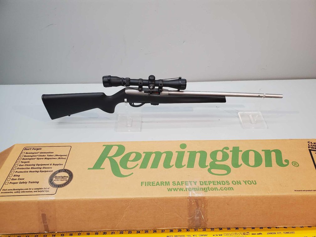 (I-457) REMINGTON MODEL 597 SS .22 CAL RIFLE WITH SCOPE, 10 SHOT MAG, SN# C2613696