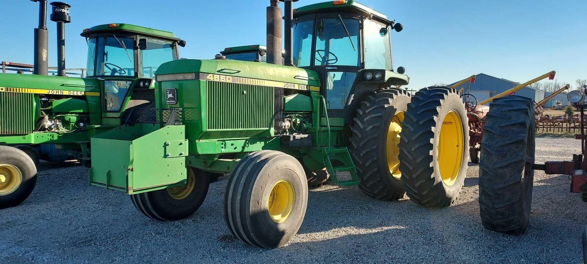 (I-1628) JOHN DEERE 4650 2WD, 6215 HRS, 15 SPEED POWER SHIFT, 3 PT, LARGE 1000 PTO, 3 HYD, NEEDS CAB
