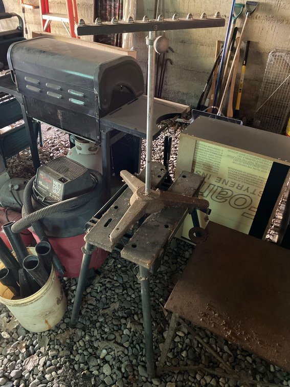 SMALL WORK BENCH AND ROLLER STAND
