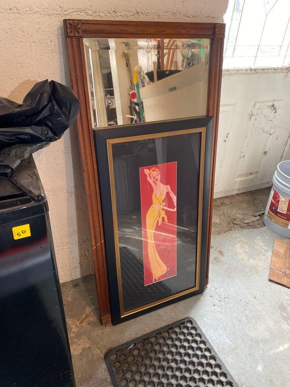MIRROR AND DECORATIVE PAINTING