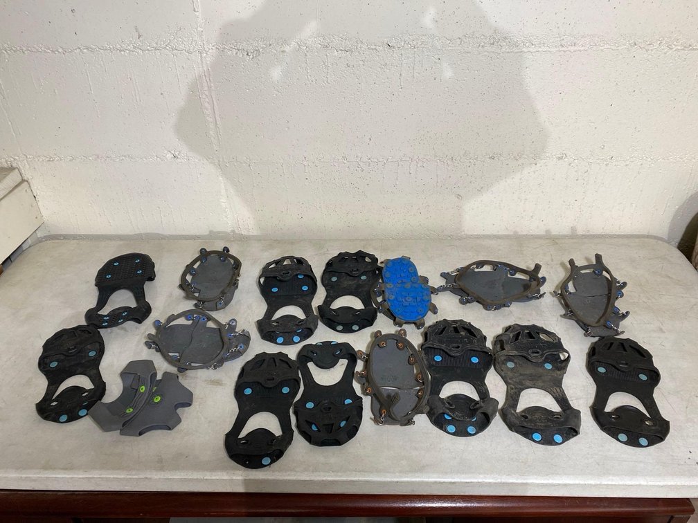 ASSORTMENT OF VARIOUS ICE CLEATS