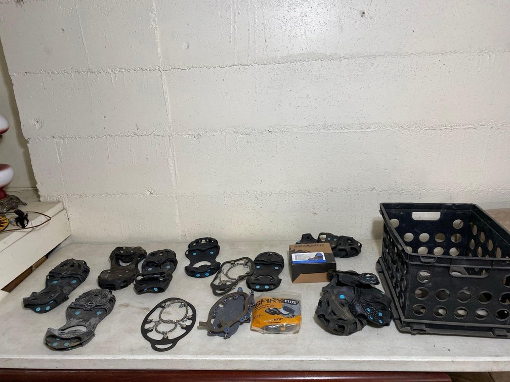 ASSORTMENT OF VARIOUS ICE CLEATS