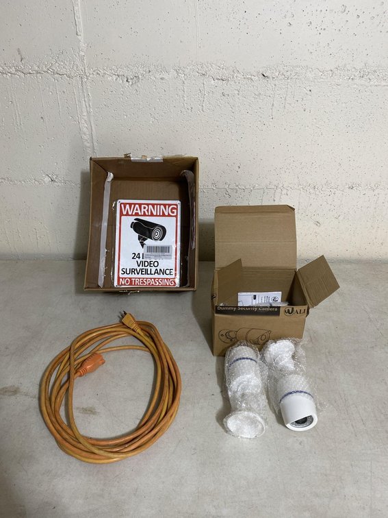 120V EXTENSION CORD AND SECURITY CAMERA