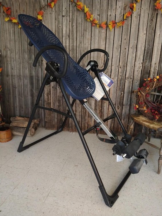 INVERSION TABLE. AN INVERSION TABLE CAN HELP RELIEVE THE PRESSURE GRAVITY PUTS ON YOUR SPINE.