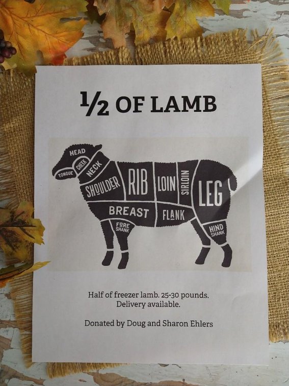 HALF OF FREEZER LAMB. 25-30 POUNDS. DELIVERY AVAILABLE.