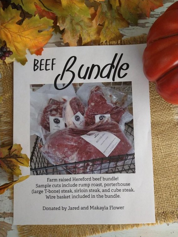 BEEF BUNDLE. FARM RAISED HEREFORD BEEF BUNDLE. SAMPLE CUTS INCLUDE RUMP ROAST, PORTERHOUSE (LARGE T-