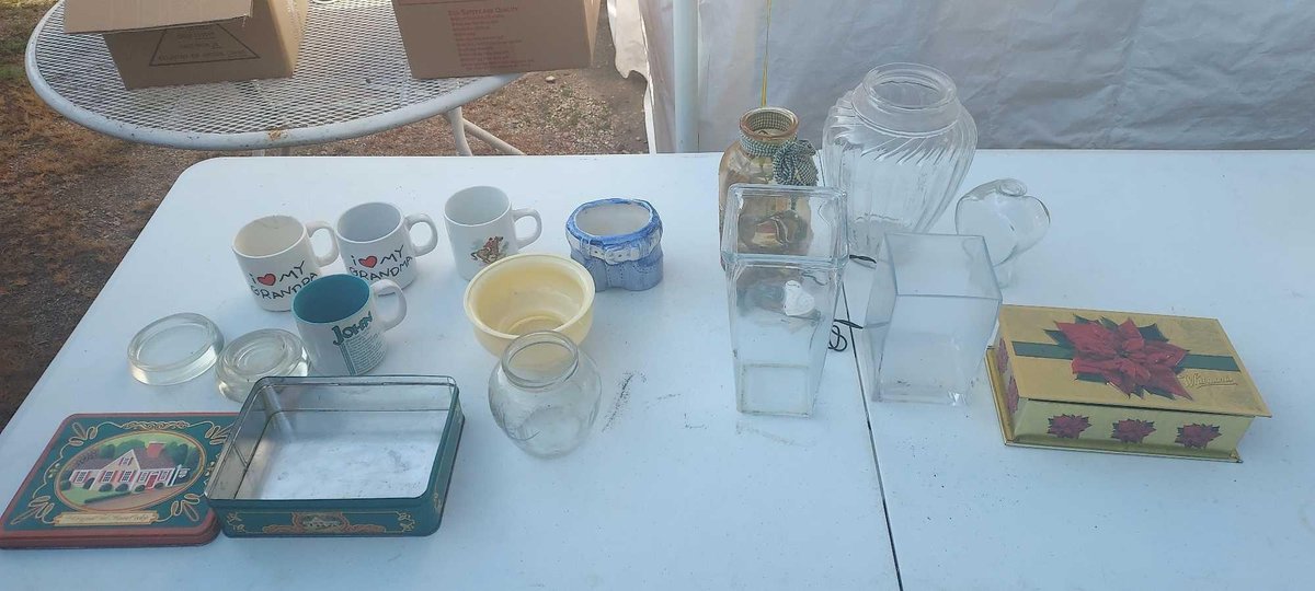 (I-28) 2 BOXES OF MISCELLANEOUS FLOWER POTS