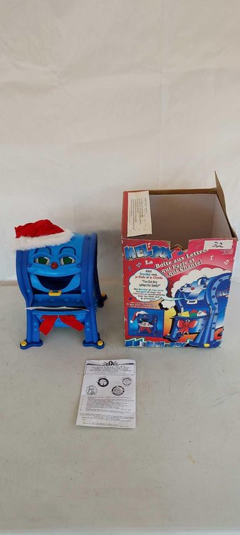 (I-32) CHRISTMAS "MEL BOX" MAIL BOX.  ANIMATED/WORKS