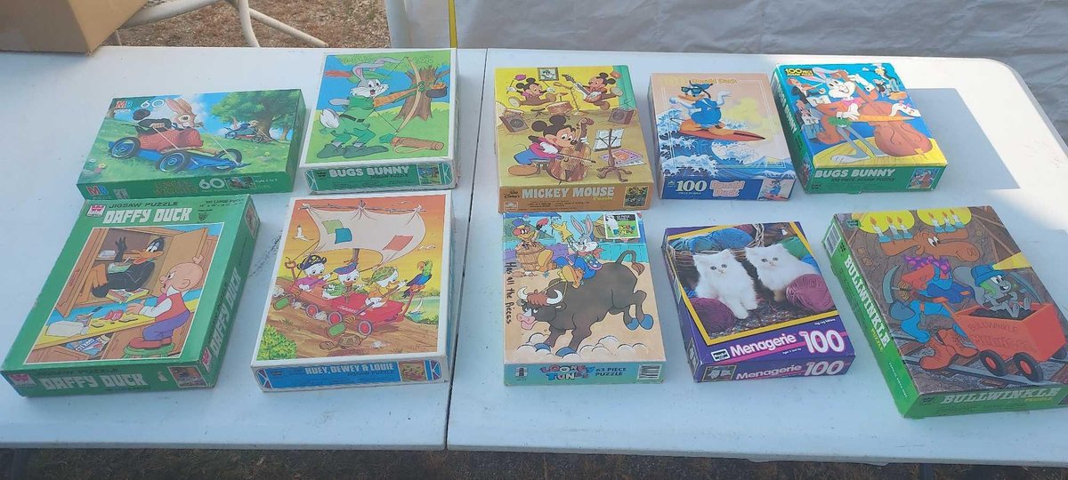(I-34) LARGE BOX OF FAMILY PUZZLES