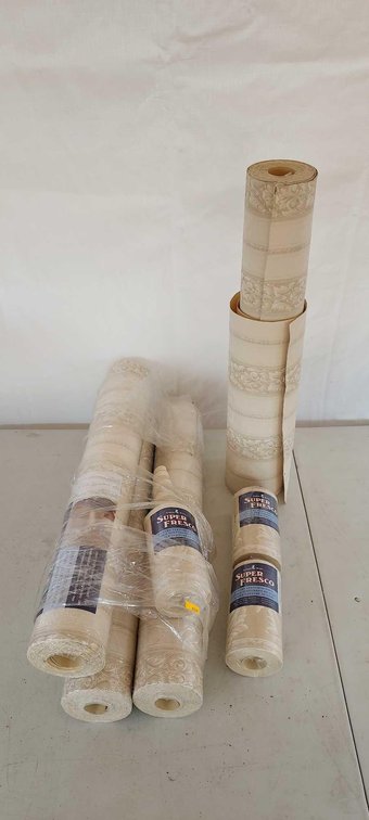 (I-49) LARGE BOX OF WALL PAPER, ALSO GOOD FOR PAPER CRAFTS OR COVERING SHELVING