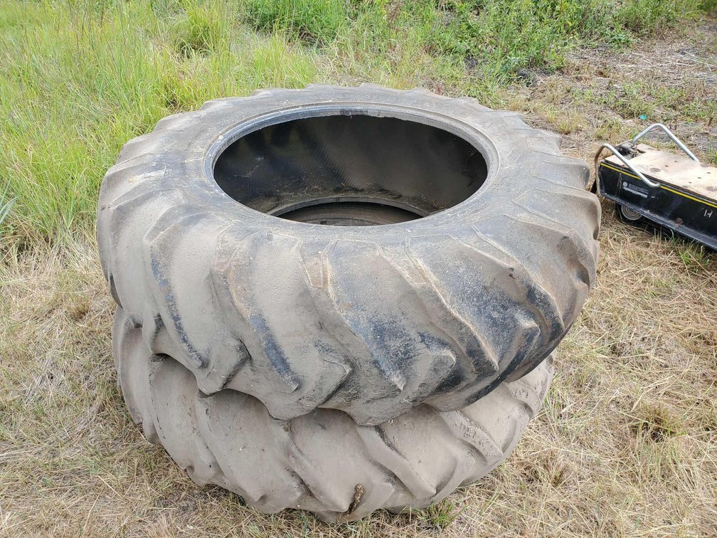 (I-81A) (2) GOODYEAR 20.8 - 38 TIRES