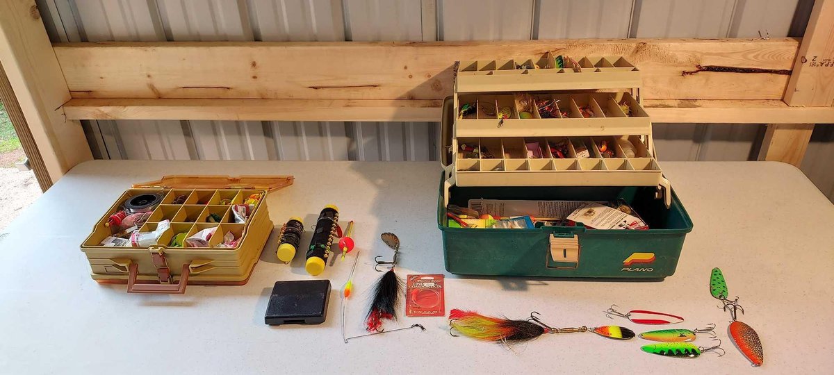 [2] TACKLE BOXES WITH ASSORTMENT OF VARIOUS TACKLE