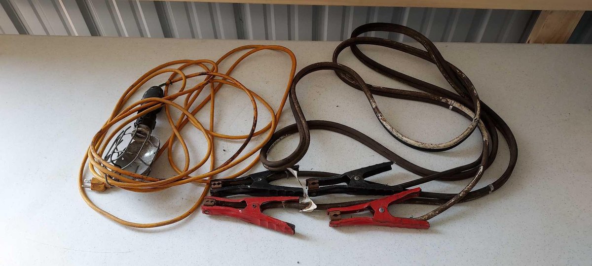 TROUBLE LIGHT, AND JUMPER CABLES