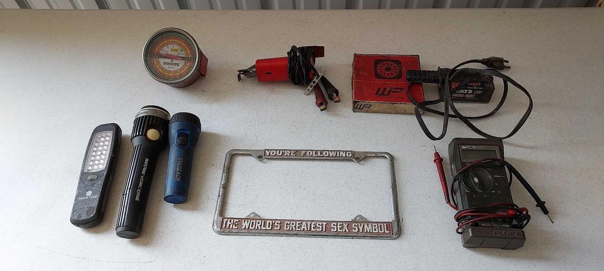 FLASHLIGHTS, BLOCK HEATER, VOLT METER, AND MORE