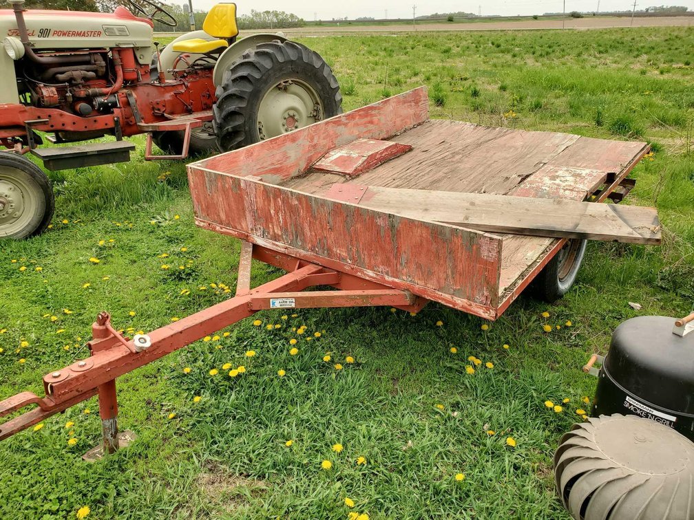 (LIFETIME LICENSE) 2 WHEELED UTLITY TRAILER, 5 1/2' X 8'