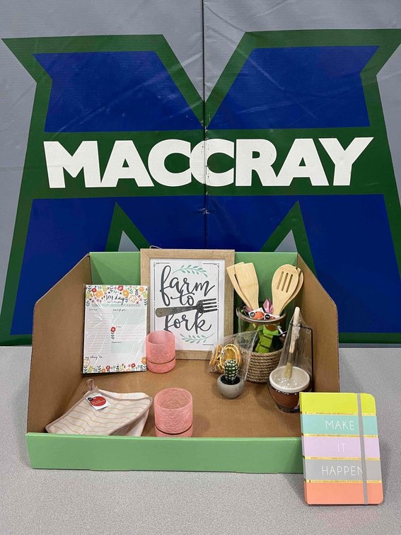 Kitchen themed holiday décor donated by Design Group