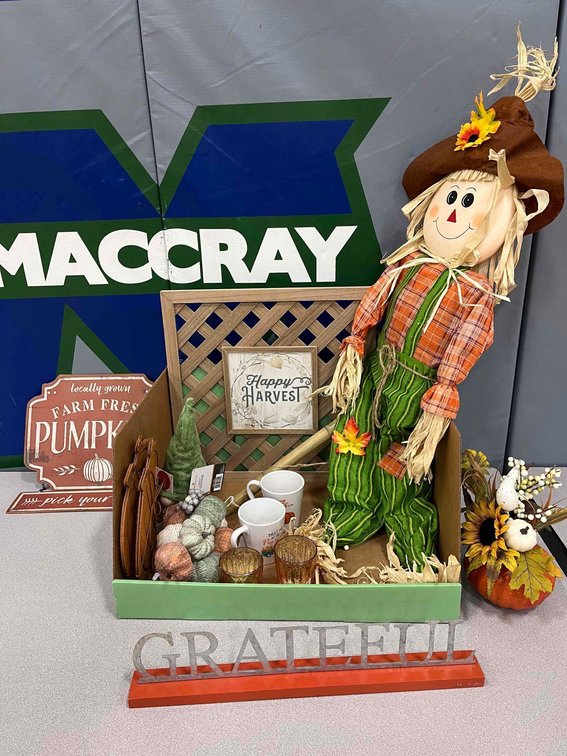 Harvest themed décor donated by Design Group