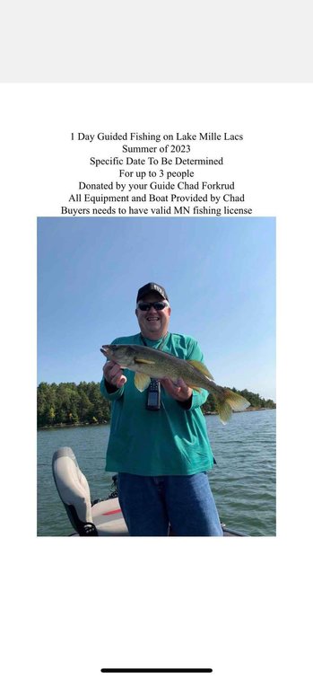 Full day guided fishing trip on Mille Lacs Lake with Chad Forkrud